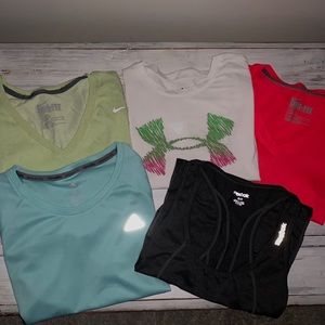 SZ M Athletic Top Bundle: Nike, Reebok, Adidas, UA